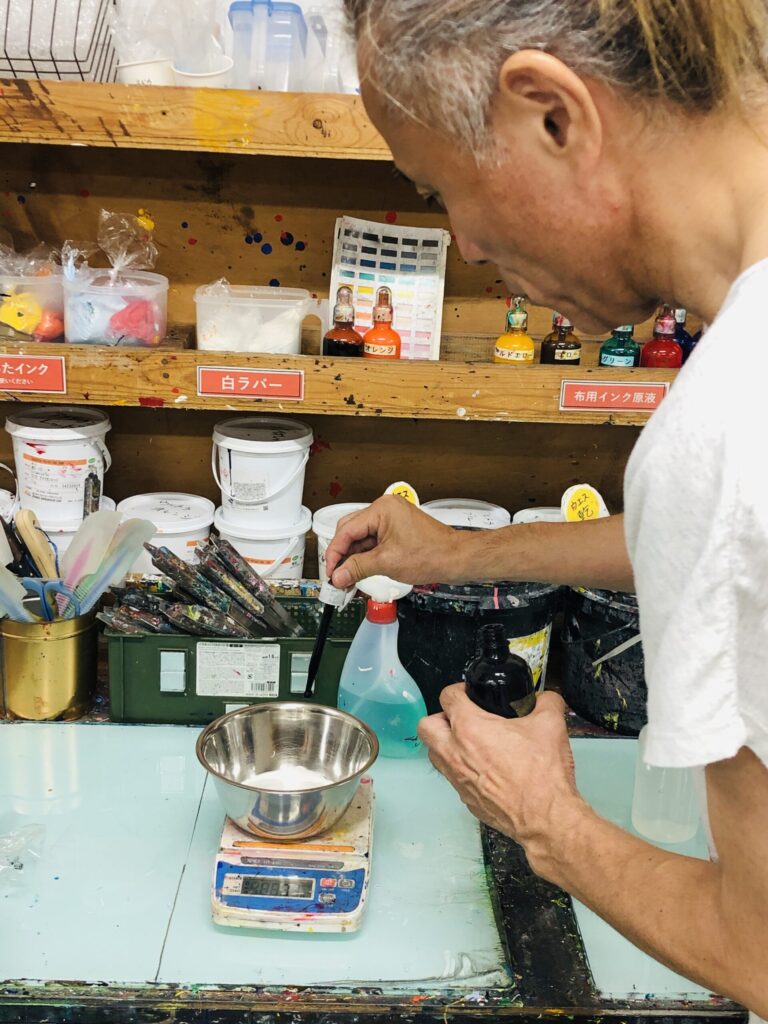 オリジナル手ぬぐい制作風景