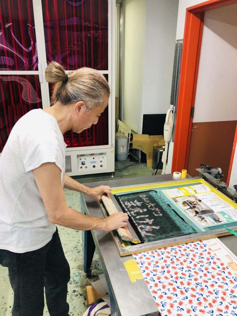 オリジナル手ぬぐい制作風景